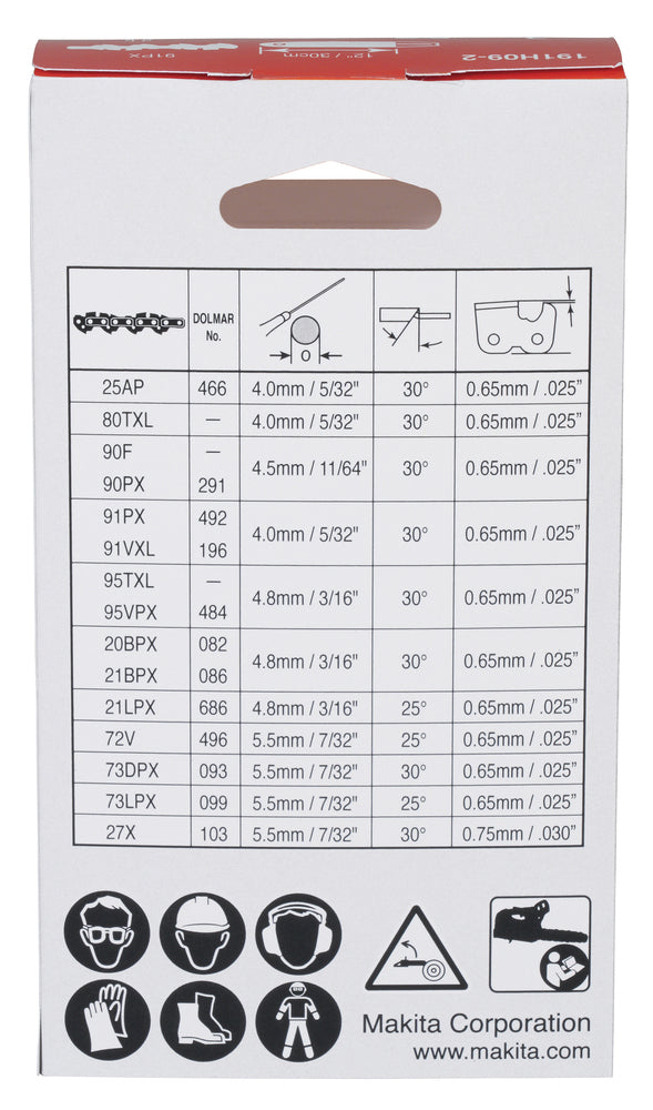 Makita Sågkedja, 4 / 10 cm, 0,325 1,1 mm 80 1910V6-4
