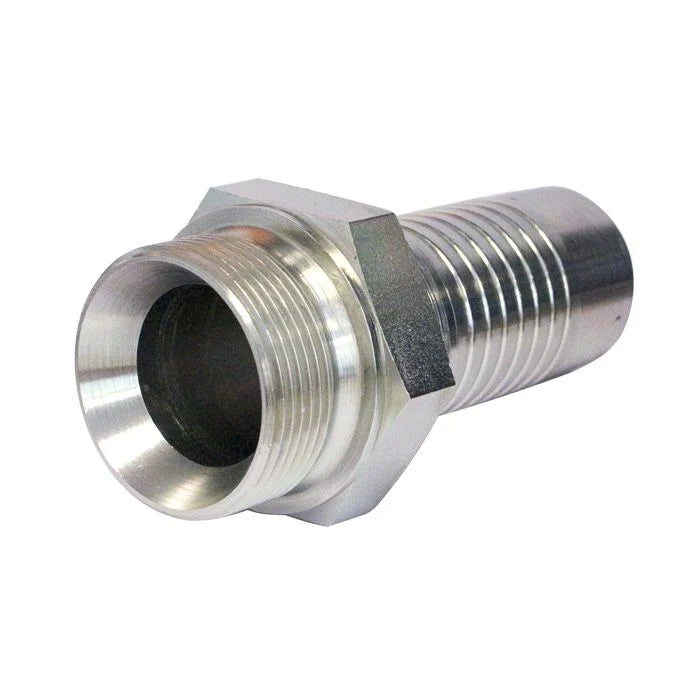 Presskoppling, rak G-gänga UF, 60° tätningskona. Stål