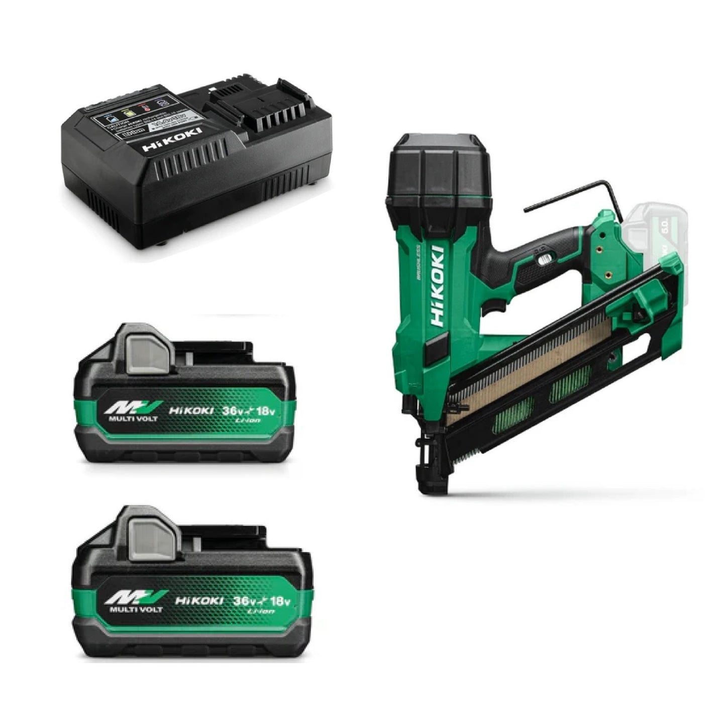 Hikoki Spikpistol NR1890DCAW9Z med batteri multi- volt paket