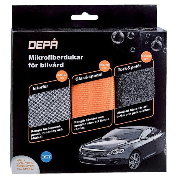 RENGÖRINGSDUK BIL 3PACK MIKROFIBER