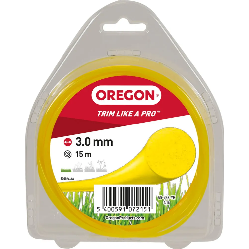 Oregon trimmertråd 3,0 mm x 15 m gul