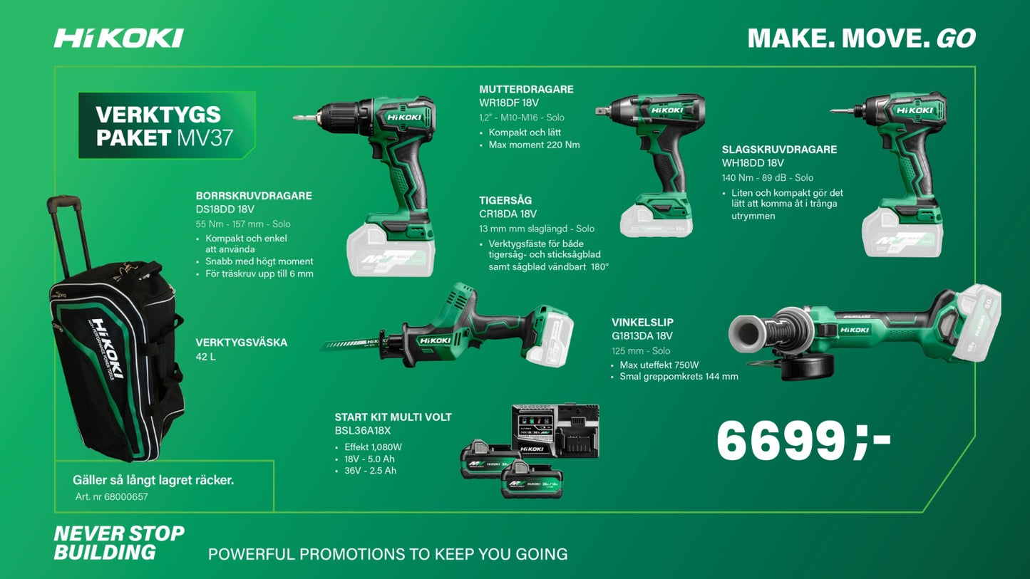 Hikoki verktygspaket mv37 m/5