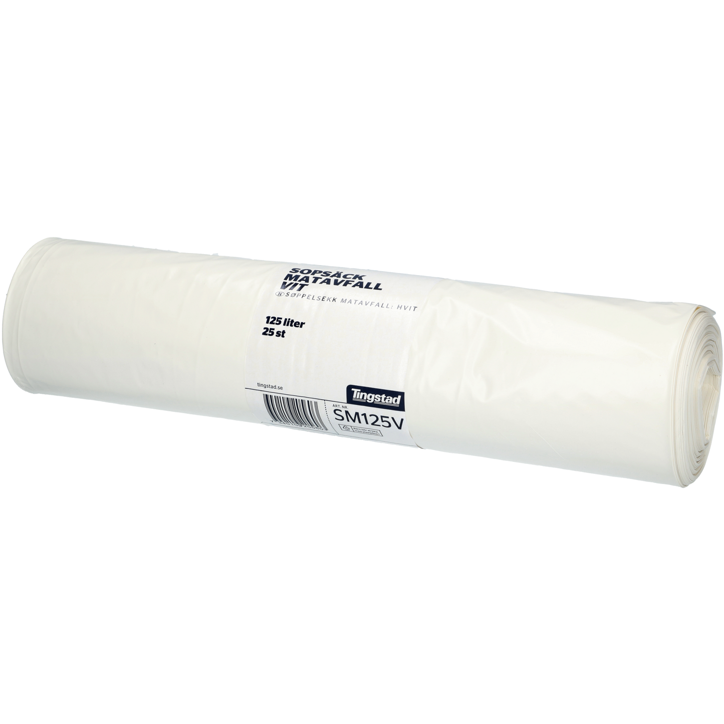 SOPSÄCK MATAVFALL 125L VIT