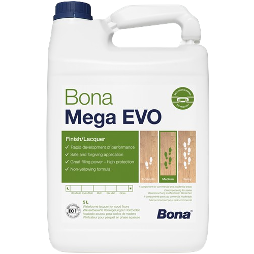 Golvlack BONA MEGA EVO SIDENMATT 5 LITER