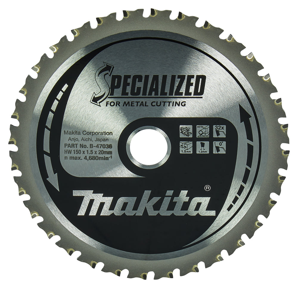 Makita Sågklinga, Specialized T.C.T, 150x20x1,5 mm, 32 T B-47036