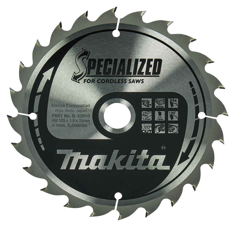 Makita Sågklinga T.C.T, 165 x 20 mm, 24 T B-32910