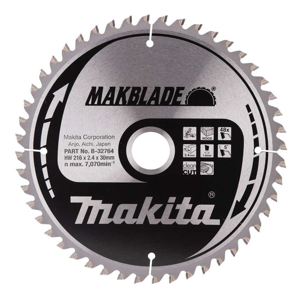 Makita Sågklinga, T.C.T, Makblade, 216 x 30 mm, 48 TB-32764