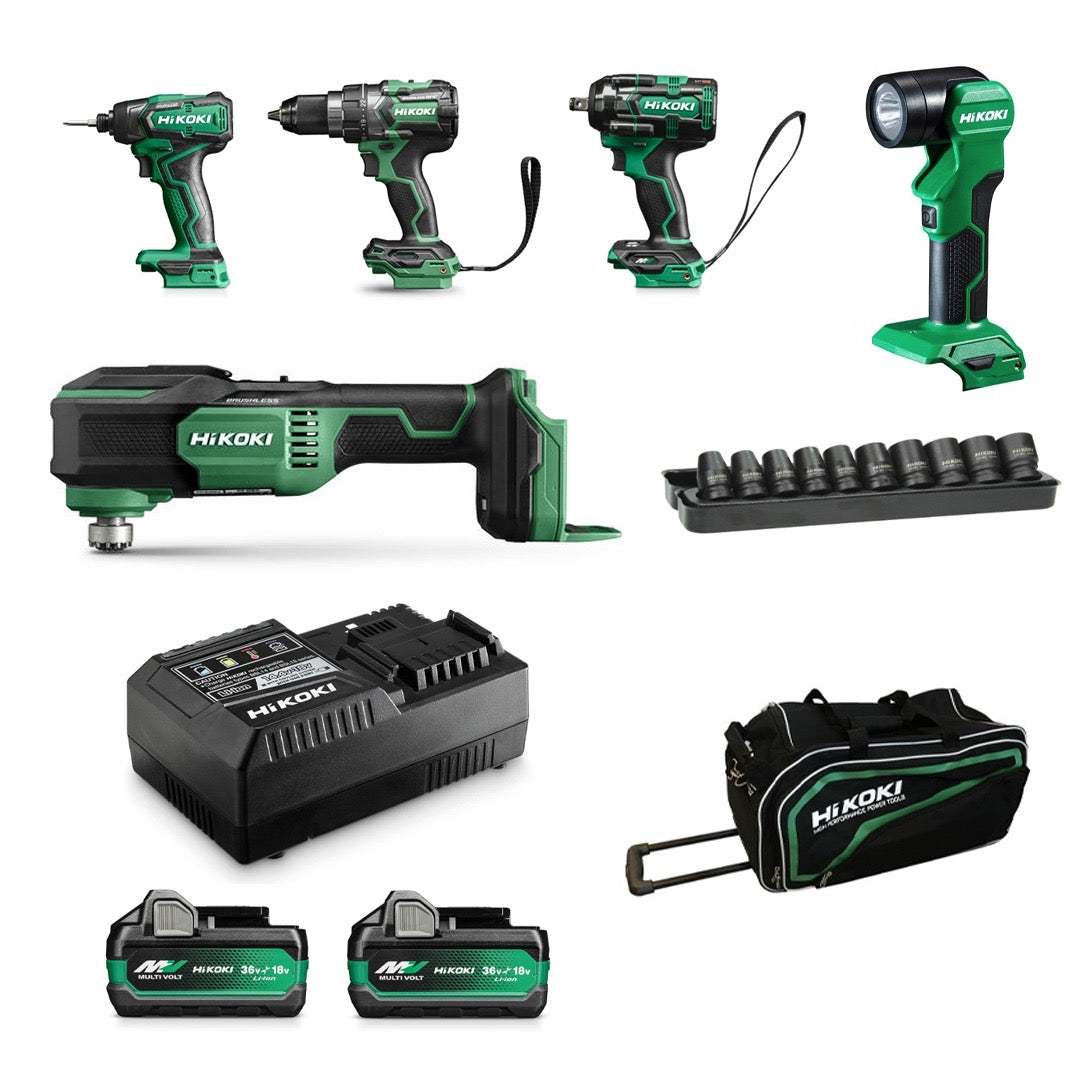 Hikoki verktygspaket m/5 maskiner