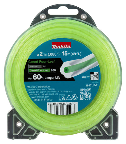 Makita Four-Leaf trimmertråd 2,0 mm x 15 m 1917U7-7