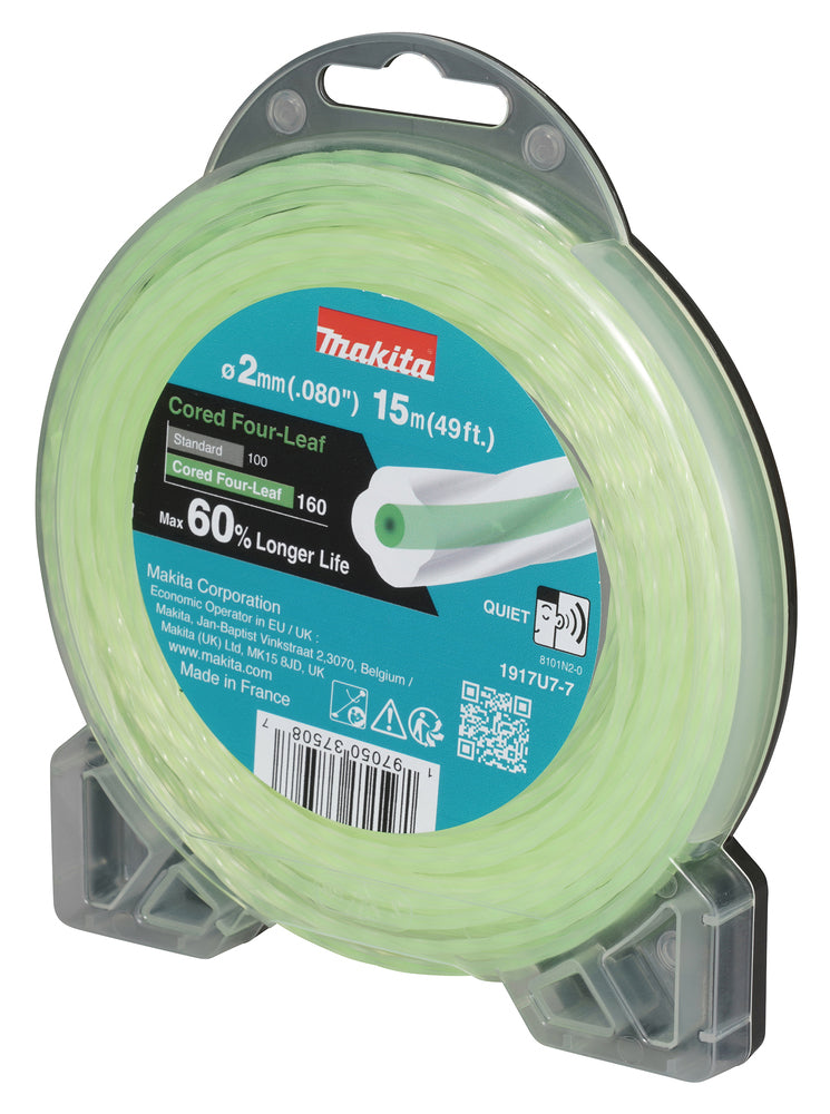 Makita Four-Leaf trimmertråd 2,0 mm x 15 m 1917U7-7