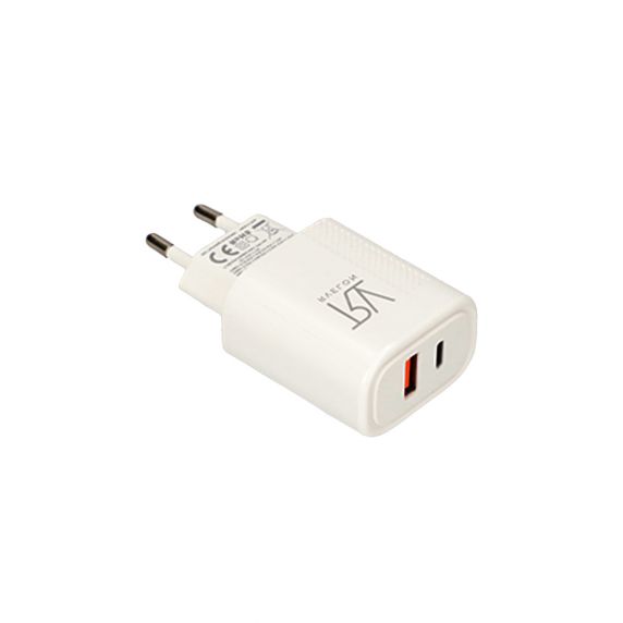 Rvelon Snabbladdare USB-A & USB-C 20W