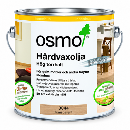 Hårdvaxolja Osmo 3044 2,5l Raw Effekt
