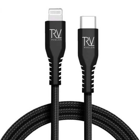 Rvelon USB-C till Lightning Kabel Flätad 1m