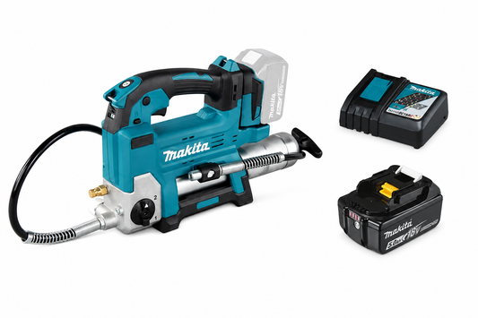 Makita DGP180RT Fettspruta  med 1 st 5,0 Ah batteri samt snabbladdare