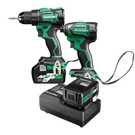 HIKOKI COMBO KIT KC18DE (DS/WH) HSC MED 2 BATTERI OCH LADDARE