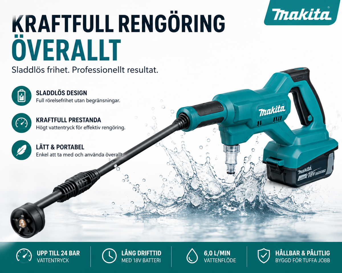 Makita Mellantryckstvätt DHW180 Solo