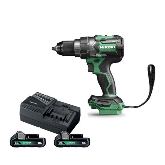 Hikoki BORRSKRUVDRAGARE ds18de med BATTERIPAKET 2XBSL1820M/LADDARE Begränsat antal