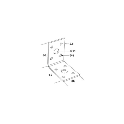 VINKELBESLAG ABV 50X50X2,5X35