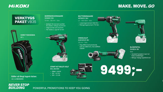 Hikoki verktygspaket VB35 W/4 MACHINES