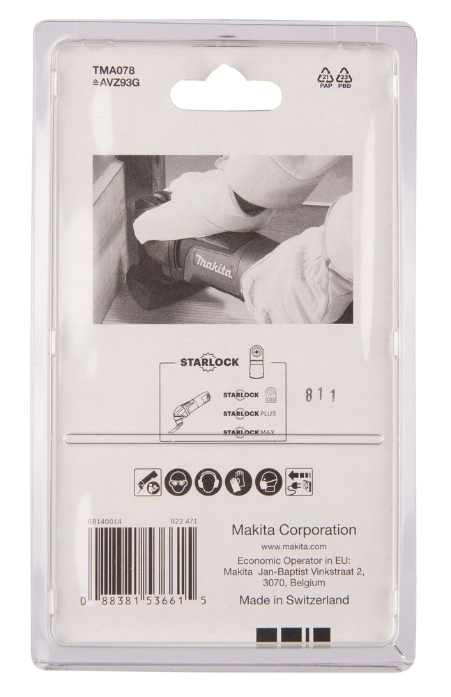 Makita Slipplatta STARLOCK - 93 mm, för multiverktyg B-65115