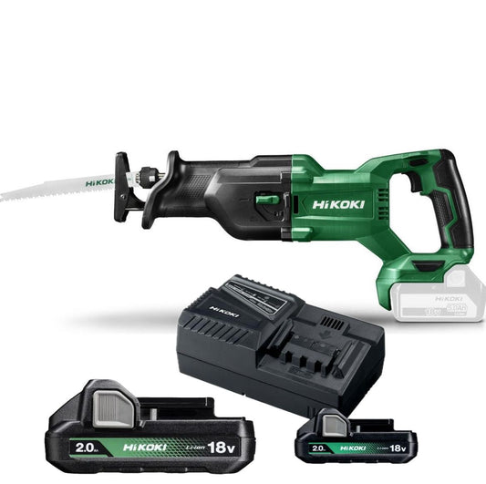 HIKOKI TIGERSÅG CR18DB 18V med BATTERIPAKET 2XBSL1820M/LADDARE Begränsat antal