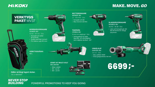 Hikoki verktygspaket mv37 m/5