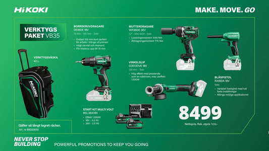 Hikoki verktygspaket VB35 W/4 MACHINES