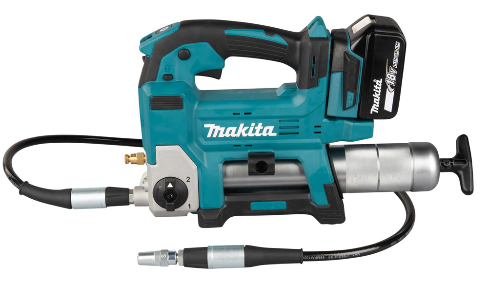 Makita DGP180RT Fettspruta  med 1 st 5,0 Ah batteri samt snabbladdare