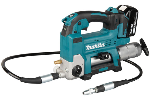 Makita DGP180RT Fettspruta  med 1 st 5,0 Ah batteri samt snabbladdare