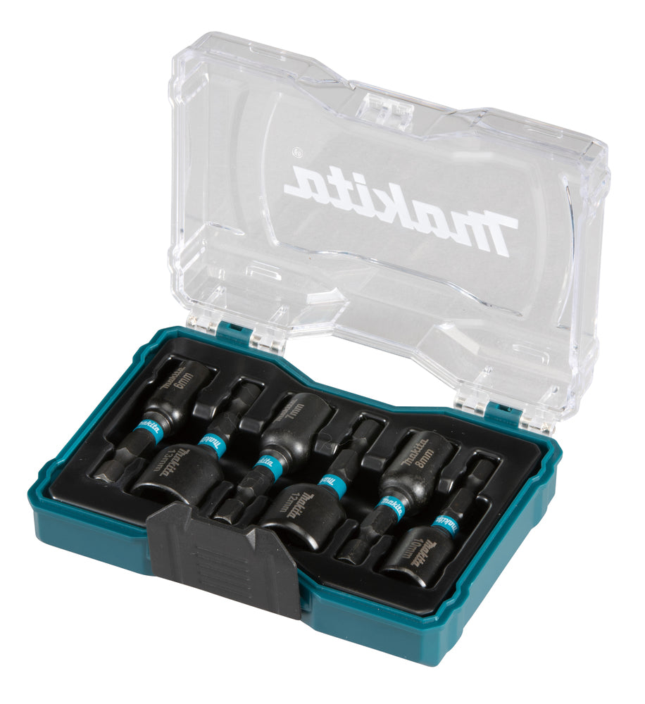 Makita Hyllsset, IMPACT BLACK, 1/4", 6 delar, 6, 7, 8, 10, 12, 13 mm E-15768