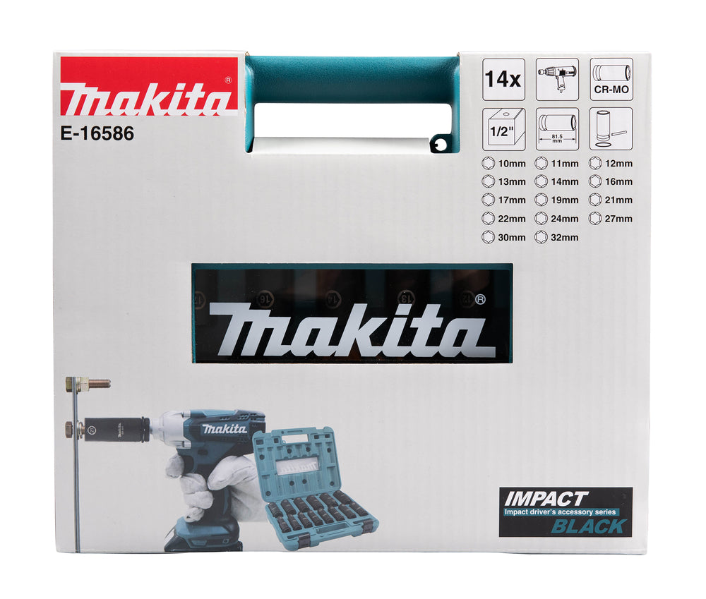 Makita E-16586 Krafthylsa set 1/2" 14-delar