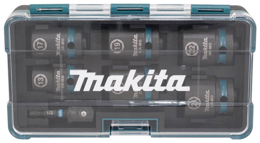 Makita Krafthylsa Impact BLACK inkl. övergång 1/4" - 1/2", längd: 44 mm E-16592