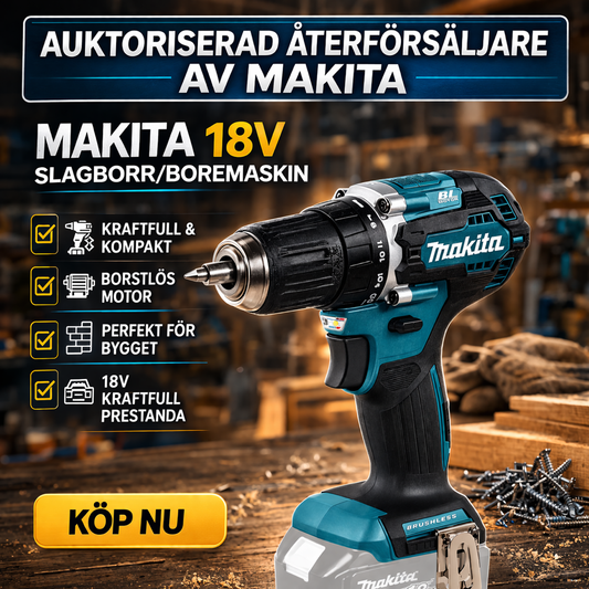 Makita DDF484RTJ Borrskruvdragare 18V, komplett 2x5Ah