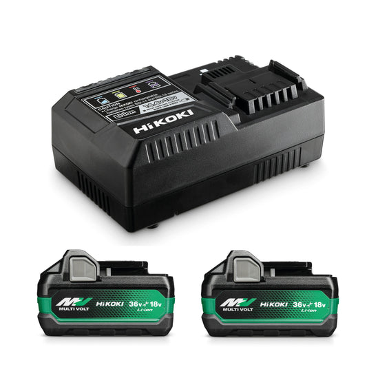 HIKOKI Batteripaket 36V, Multi Volt 2st Multi volt batterier inkl. laddare.Begränsat antal