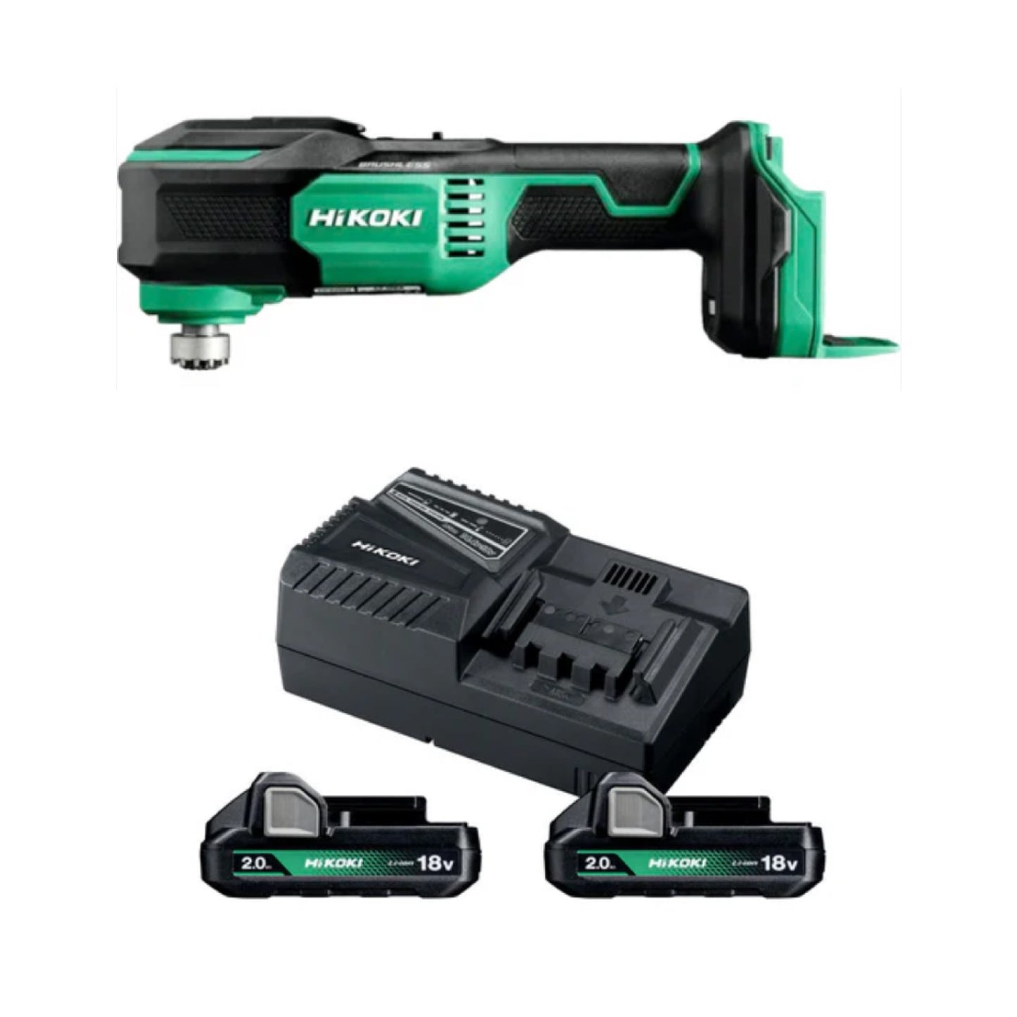 Hikoki MULTIMASKIN CV18DA  BATTERIPAKET 2XBSL1820M/LADDARE Begränsat antal