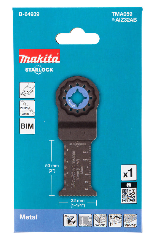 Makita Multiblad STARLOCK - BiM, trä/spik/mjuk metall B-64939