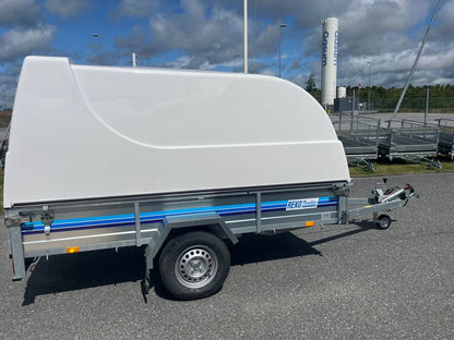Hyr Bromsad släpvagn Reko trailer 283x135 med tipp + kåpa