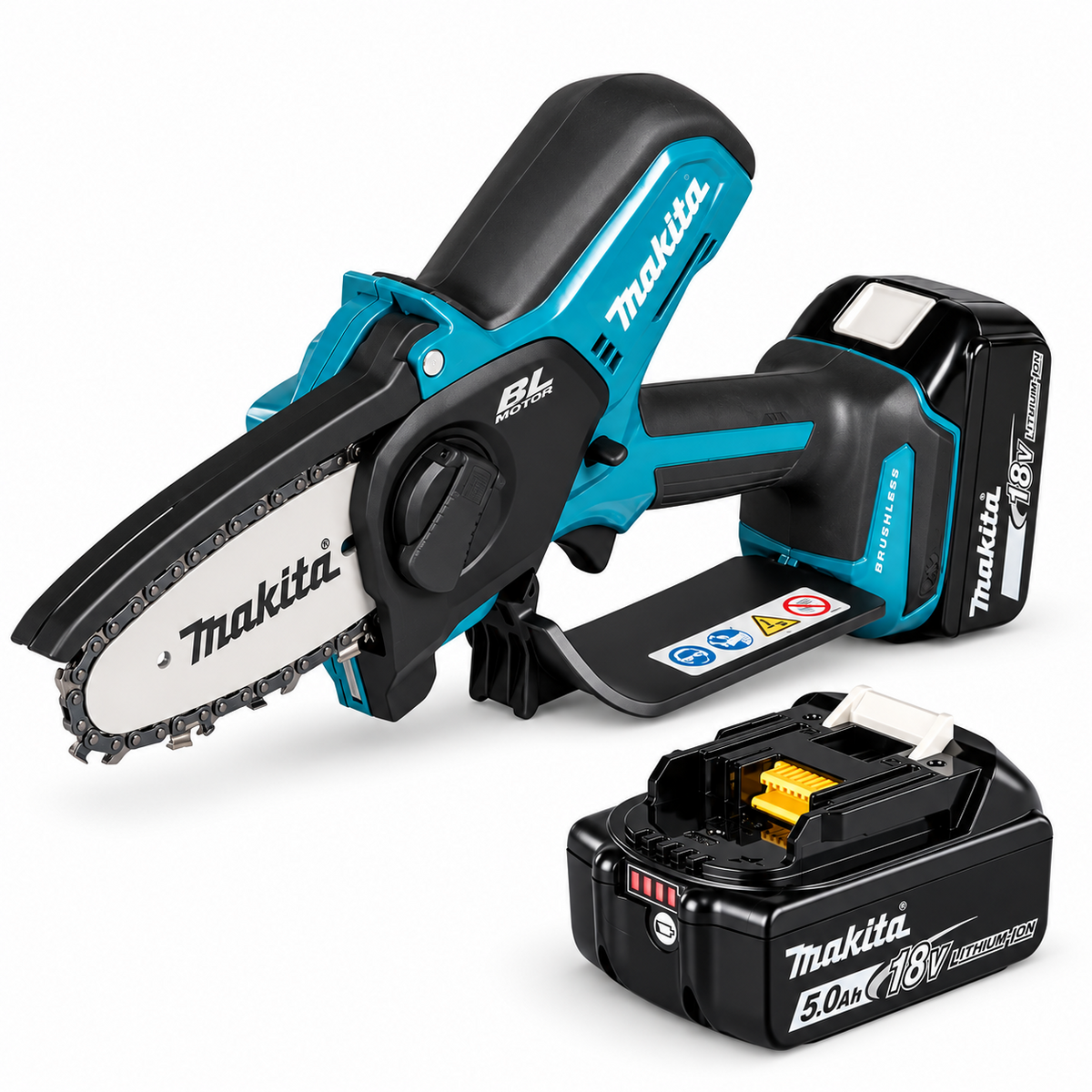 Makita DUC101Z 18V LXT Batteridriven Grenkedjesåg 10 cm – Med 5,0 Ah Batteri