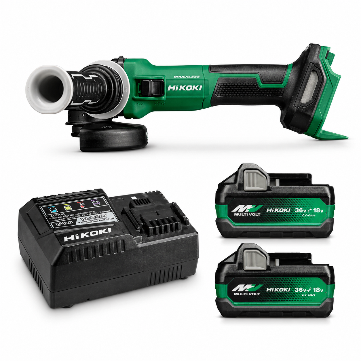 HiKOKI G3613DVE Vinkelslip 125MM 36V HSC med  2st Multi volt batterier inkl. laddare
