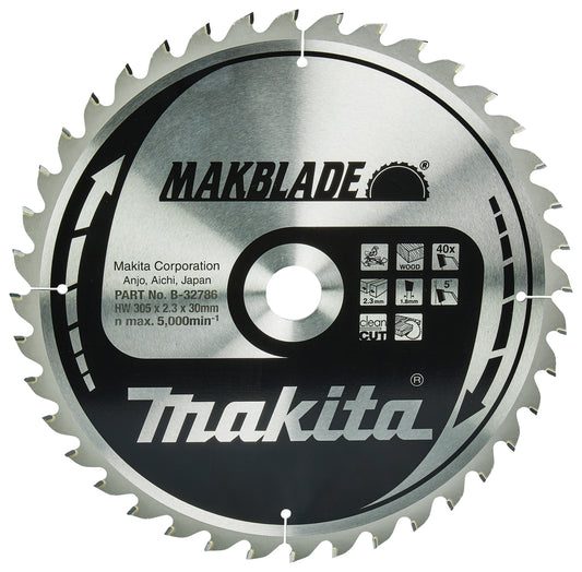 Makita Sågklinga, Makblade T.C.T, 305x30mm, 40 TB-32786
