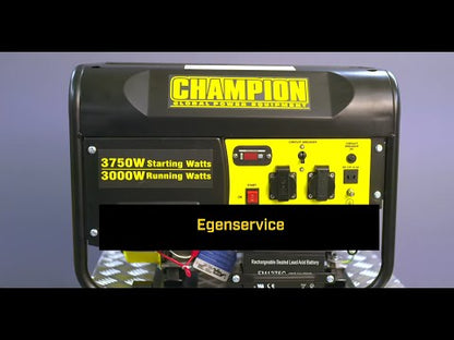 Hyr Champion Elverk 3,5kW 1-fas bensin