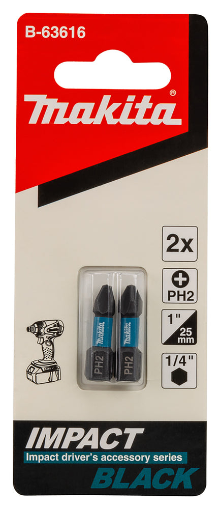 Makita Skruvbits Impact Black PH2 B-63616