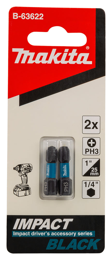 Makita Skruvbits Impact Black PH3 B-63622