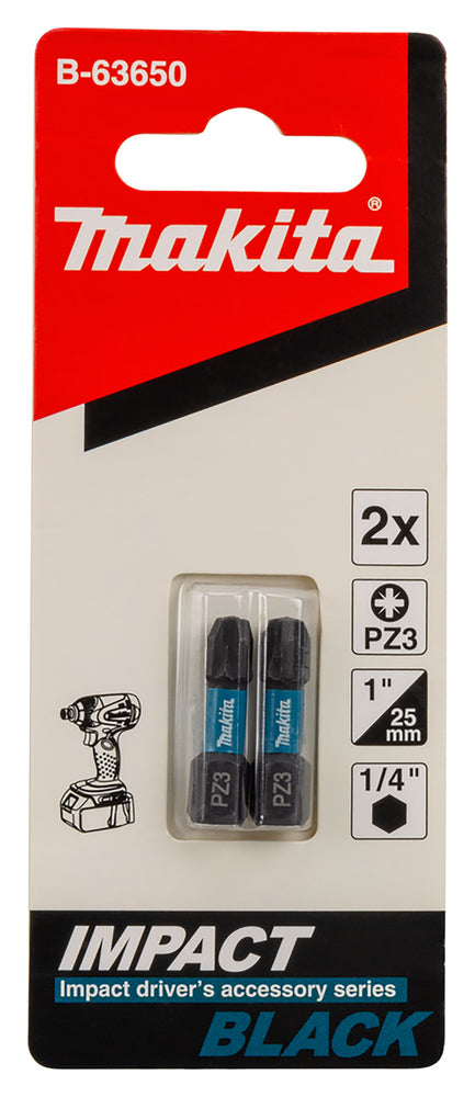 Makita Skruvbits Impact Black PZ3 B-63650
