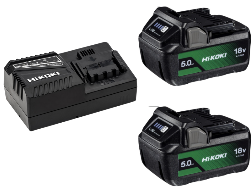 HiKOKI  BATTERIPAKET Med Indikator 18V (2x5,0Ah)