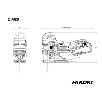 Hikoki CJ36DBW2Z STICKSÅG  TOOL ONLY