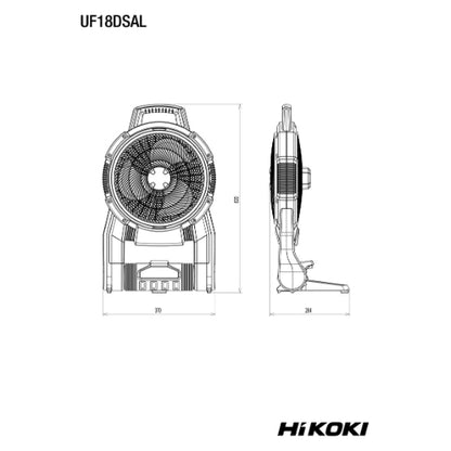 HiKOKI Batteridriven fläkt UF18DSALL0Z