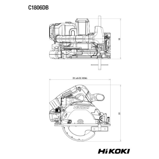 HiKOKI C1806DB Cirkelsåg med 2st Multi volt batterier inkl. laddare