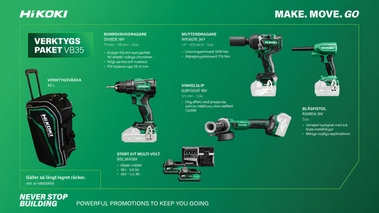 Hikoki verktygspaket VB35 W/4 MACHINES