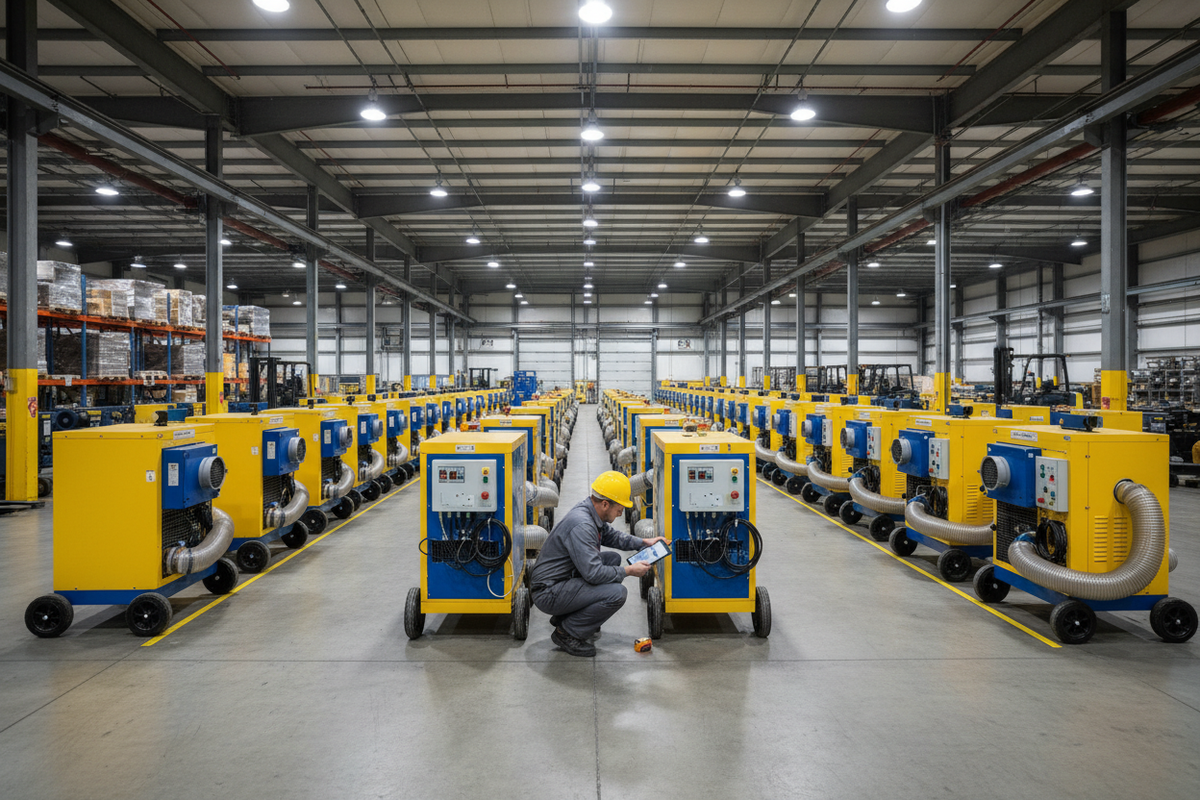 Selecting dehumidifier in warehouse